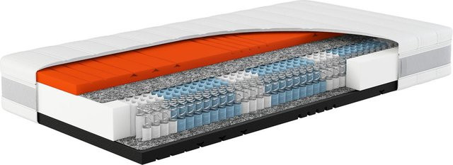 HN8 SCHLAFSYSTEME Sleep Balance 7-Zonen Taschenfederkern-Matratze mit Wendefunktion und abnehmbarem Bezug, Härtegrad H2/H3, B/T/H: 90 x 200 x 24 cm - Bild 2