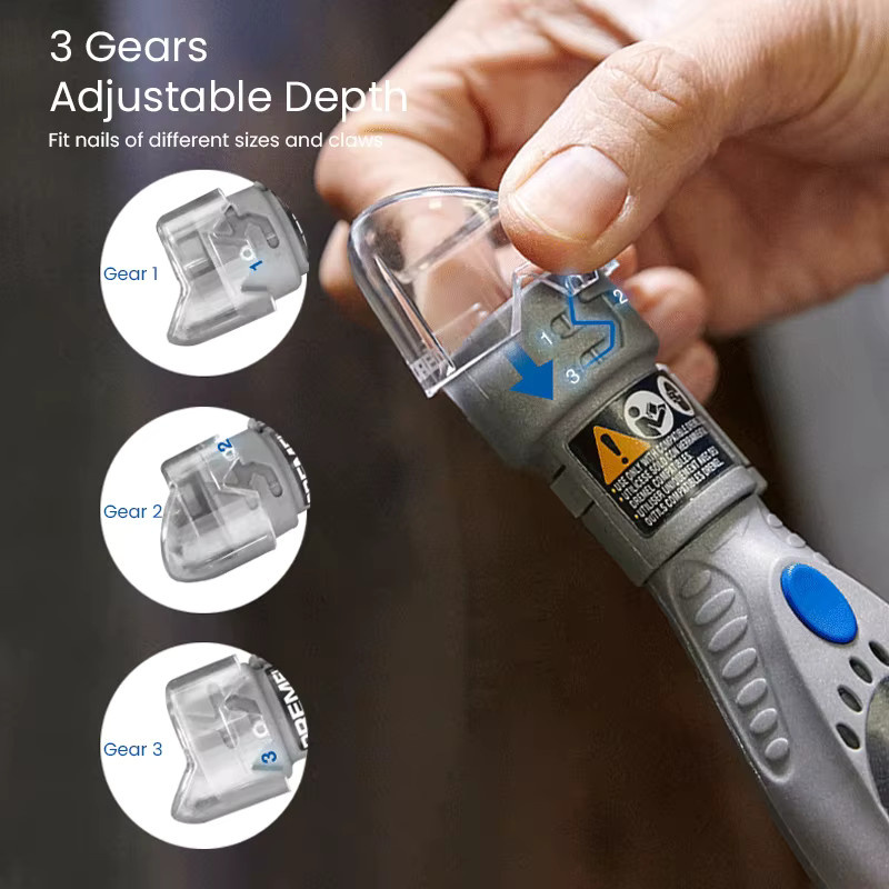 Dremel Nagelschleifer für Hunde und Katzen, batteriebetrieben, grau - Bild 5