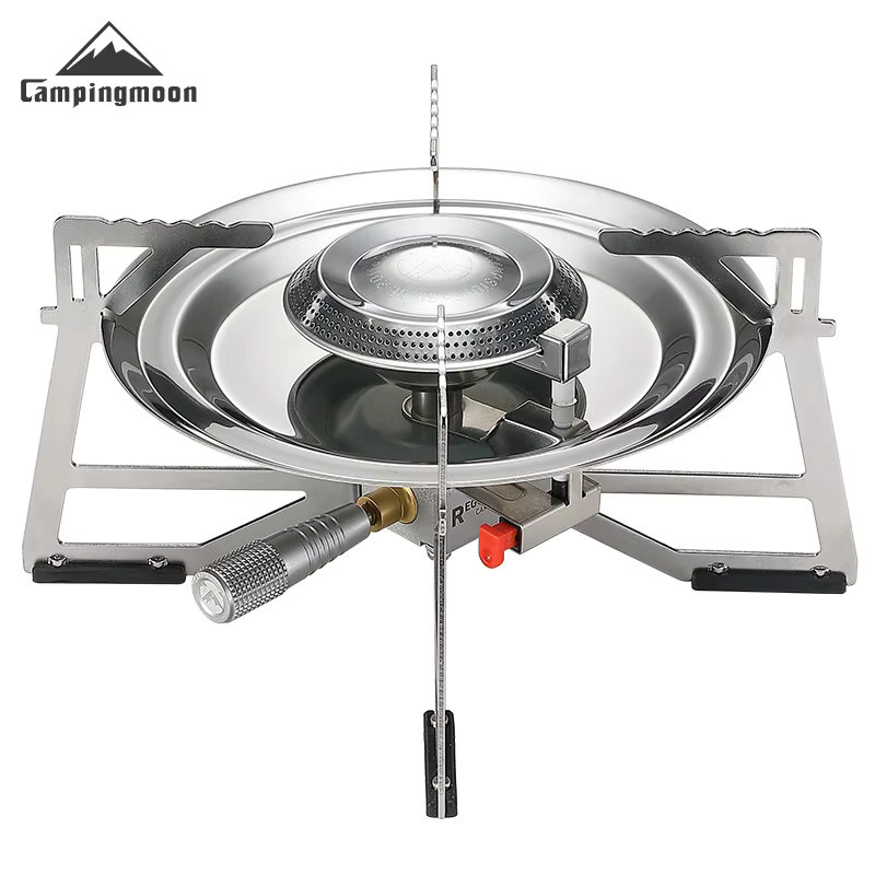 Campingmoon XD-5F Gaskocher Outdoor Camping Gasherd in Silber - Bild 3