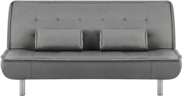 Vente-unique Schlafsofa Mishan Click-Clack aus Microfaser in Grau - Bild 1