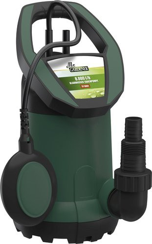 Mr. GARDENER Klarwasser-Tauchpumpe in Grün und Schwarz mit 400 W und einer Fördermenge von 8000 l/h - Bild 1