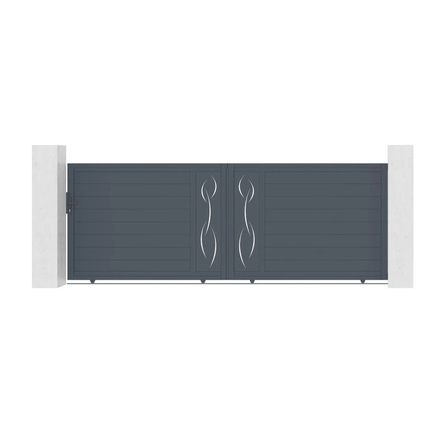 Casanoov Elektrisches Schiebetor Life aus Aluminium in Grau inklusive Schiebetorantrieb Ranger C300, Breite: 400 cm, Höhe: 140 cm - Bild 2