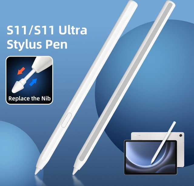 Samsung S Pen Ersatz-Stylus in Weiß für Galaxy Tab S11 Ultra SM-X730 X736B X930 X936B mit austauschbarer Spitze und geringer Latenz - Bild 1