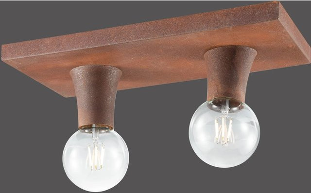 Just Light Deckenleuchte Turn me Rost 2-flammig in Bronze und Rost mit E27 Fassung - Bild 1