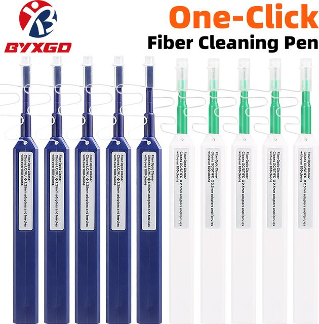BYXGD Ein-Klick-Glasfaser-Reinigungsstift KOC125-250 für LC/SC/ST/FC-Steckverbinder, Blau - Bild 1