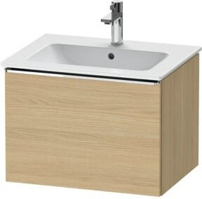 Duravit Waschtischunterschrank D-Neo wandhängend in Eiche Natur und Weiß, B: 61,0 cm, T: 46,2 cm, H: 44,0 cm - Bild 1