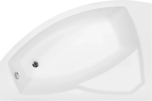 Bad Land Eckbadewanne RIMA links in Weiß mit Acrylschürze und Kopfstütze B: 160 cm, T: 100 cm - Bild 1