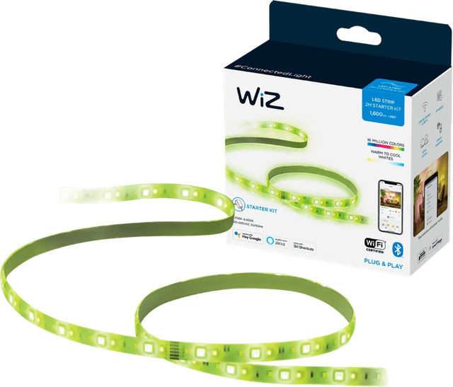 WiZ Lightstrip Basisset RGB LED Lichtleiste Multicolor 2 Meter mit WiFi und Timer - Bild 1