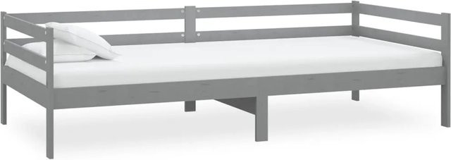 vidaXL Tagesbett aus Kiefer Massivholz in Grau mit Stoffbezug B/T/H: 90 x 200 cm - Bild 1