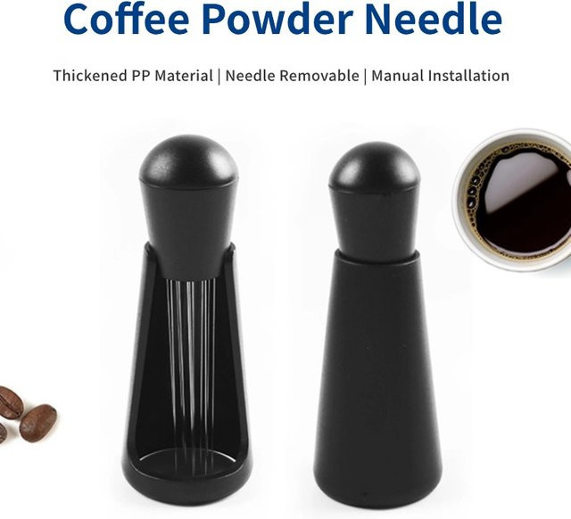 TIME OWNER Nadelverteiler für Espresso mit Holzgriff in Schwarz - Bild 1