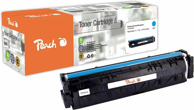Peach Cyan Toner Cartridge CF541A für HP Color LaserJet Pro MFP M 281fdw und HP Color LaserJet Pro M 254dnw, wiederaufbereitet - Bild 1