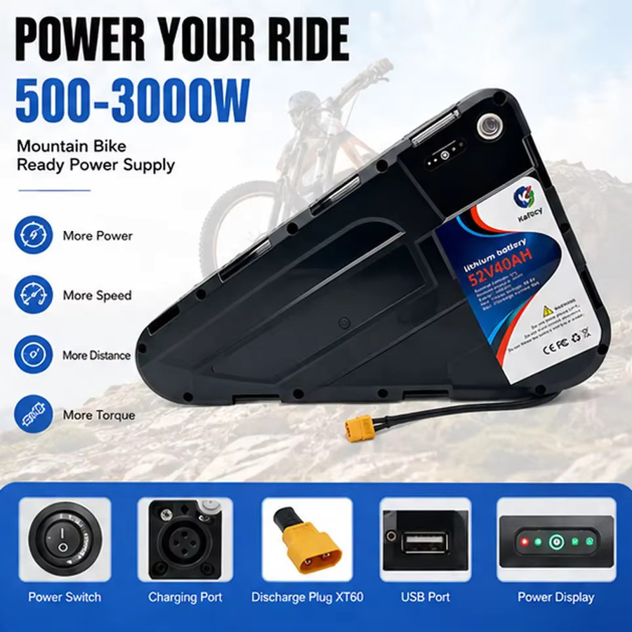 LG Lithium-Ionen-Akku für Elektrofahrräder in Schwarz, 48V/52V mit 20Ah-40Ah und 50A BMS für 500W-3000W Motoren, geeignet für Elektro-Mountainbikes - Bild 5