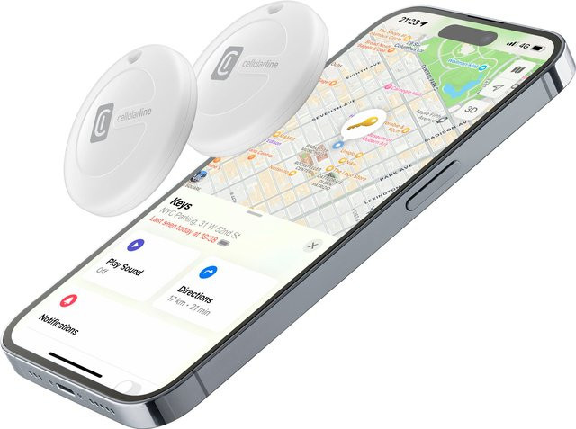 CellularLine Item Finder Tracy Duo White (60630) Bluetooth Tracker - Bild 1