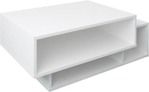VCM Couchtisch Runila aus Holzwerkstoff in Weiss, B: 88 cm, H: 35 cm, T: 50 cm - Bild 1