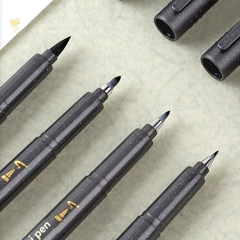 BAOKE 4-teiliges Kalligrafie-Stiftset mit schwarzen Tintenpinsel-Markern für Kunst, Kalligraphie und Handlettering - Bild 6