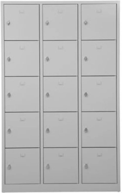 PROREGAL Schließfachschrank Falcon Large Grau, H x B x T: 190 x 119 x 45 cm - Bild 1
