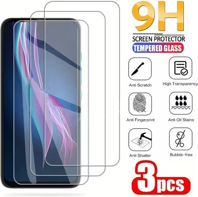Set aus gehärtetem Glas als Displayschutz für Motorola E13 E14 E15 G04 G05 G53 G23 G34 G52 G72 G82 G86 G64 G15 Power, Farbe: Transparent - Bild 1
