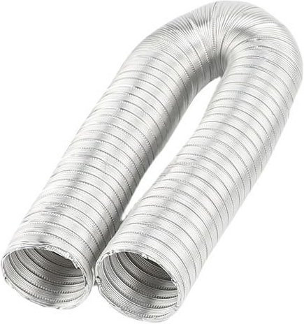 KONNWEI Pelletofen Frischluftansaugset aus Aluminium in Weiß und Silber mit 2 Zoll Abgasrohr, Wandplatte, Sieb, Schrauben und Schlauchschellen - Bild 1
