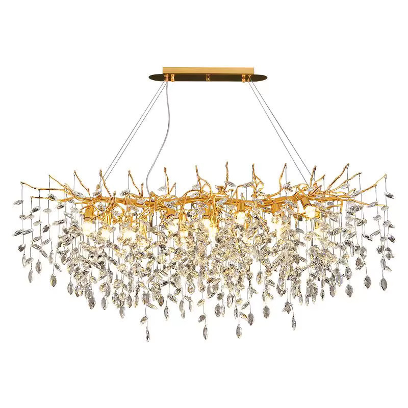 PIBAOGU Kristall-Luxus-Kronleuchter mit integriertem LED, dimmbar und höhenverstellbar - Bild 1