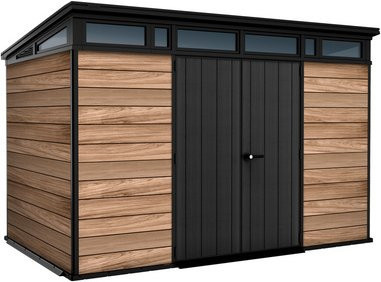 KETER Gerätehaus Signature aus Kunststoff in Holzoptik, braun, B/H/T: 342 x 226 x 218 cm - Bild 1