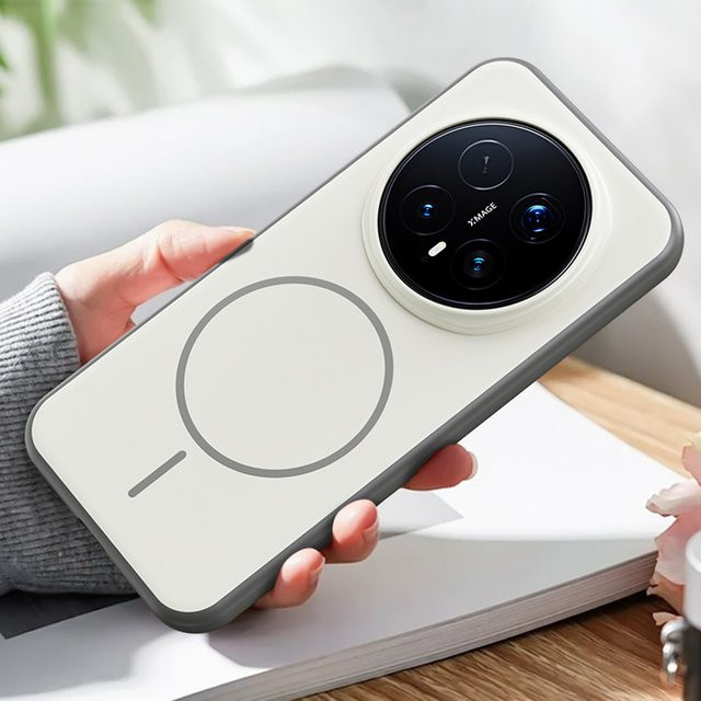 ELVEV Magnetische Handyhülle für Honor Magic 8 und Honor Magic 8 Pro, Schwarz, Hartes PC und weiches TPU - Bild 1