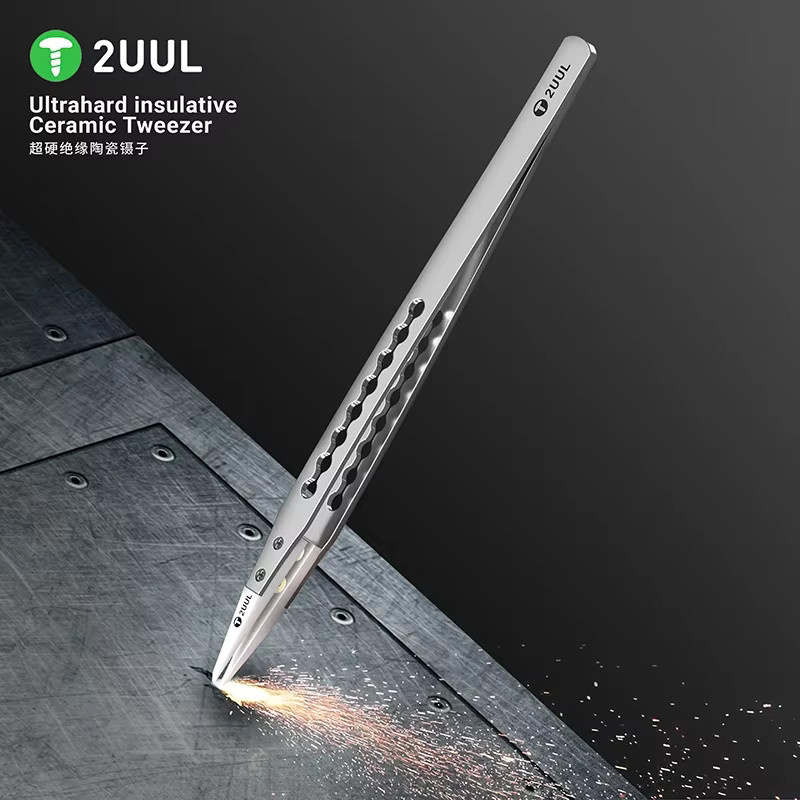 2UUL Antistatische Pinzette für präzise Reparaturen, nicht magnetisch und korrosionsbeständig - Bild 2