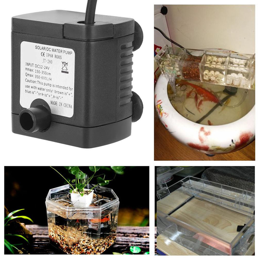Neoglint Solar Power DC Mini Bürstenlose Tauchpumpe für Springbrunnen 24V aus Edelstahl und ABS - Bild 6