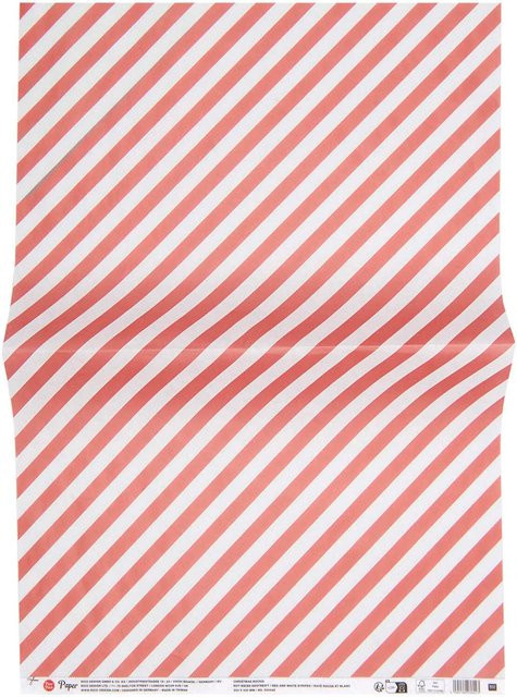 Rico Design Paper Poetry Paper Patch Bastelpapier rot-weiß gestreift B: 30 cm, H: 42 cm - Bild 1