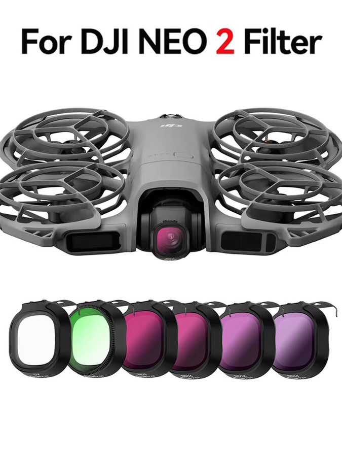 ND-Objektivfilter-Set für DJI NEO 2 mit UV, CPL und ND Filtern in Schwarz - Bild 6