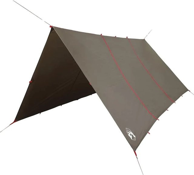 vidaXL Tarp aus Polyester in Braun, wasserdicht, B/T: 451 x 420 cm - Bild 1