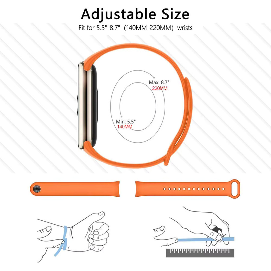 Xiaomi Silikon Sport-Armband für Mi Band 10, 9 und 8 mit NFC Funktion in Weiß für Unisex - Bild 2