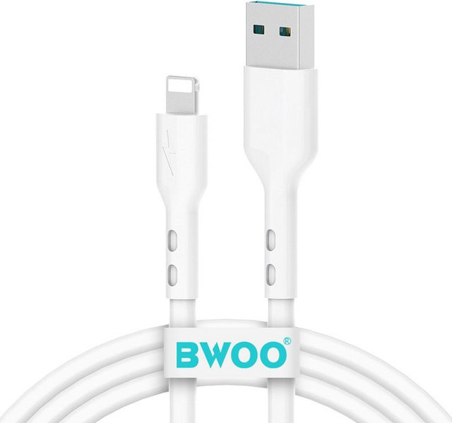 BWOO X172L Daten- und Ladekabel USB-A auf Lightning, 15W, Weiß, Länge: 1 m - Bild 1