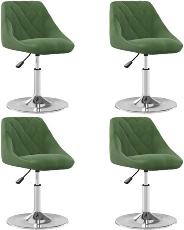 Vidaxl Esszimmerstühle 4er Set Modern Drehbar in Grün Samt - Bild 1