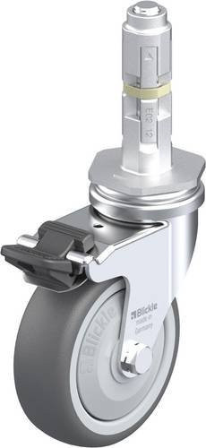 Blickle LRA-PATH 75KF-FI-E02 Lenkrolle mit Feststeller in Grau und Silber, Rad-Durchmesser: 75 mm, Tragfähigkeit: 75 kg - Bild 1