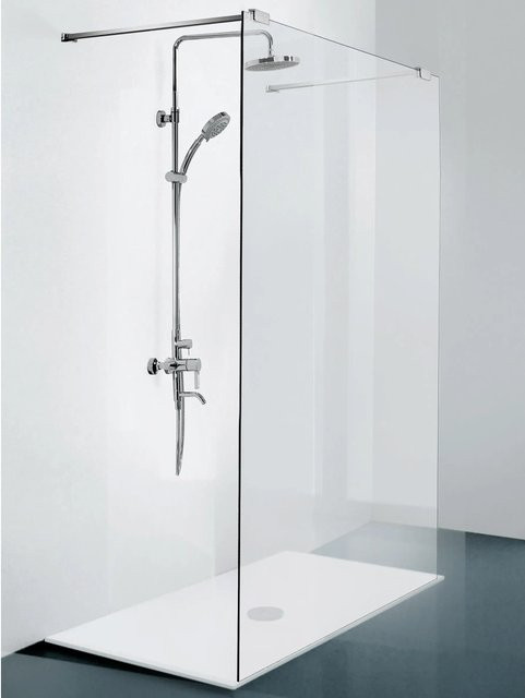 Sanotechnik Duschtrennwand Elegance Walk-In mit Teleskophalterung, transparent, Chrom/Silber, B: 120 cm, H: 195 cm - Bild 1