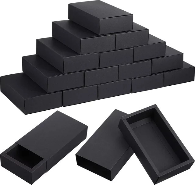 50 Stück Kraft-Papier Schubladenboxen als kleine Geschenkkartons für DIY-Projekte und Hochzeitsverpackungen - Bild 1