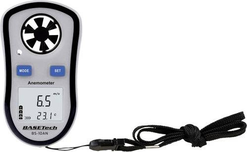 Basetech BS-10AN Anemometer mit Temperaturmessfunktion in Weiß - Bild 1
