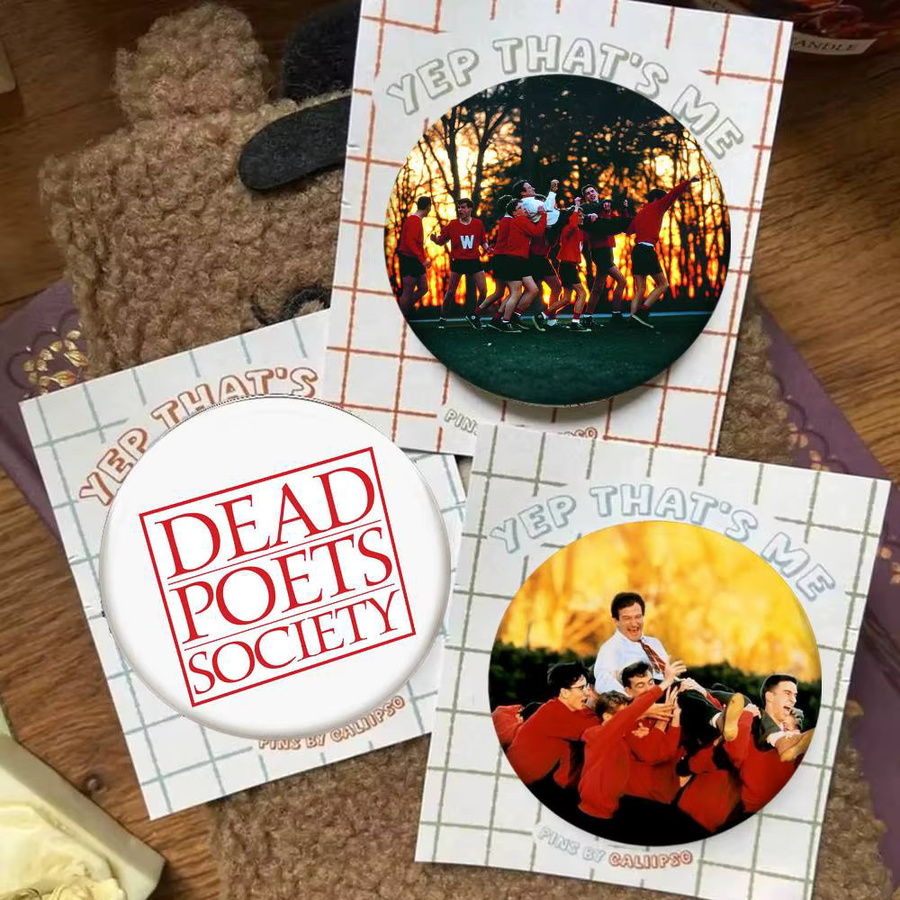Brosche Dead Poets Society, Emaille, rund - Bild 2