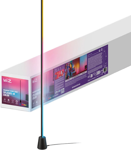 WiZ Gradient Floor Light LED Stehleuchte mit RGBIC Multicolour und WLAN für Google Home, Alexa und Apple HomeKit - Bild 1