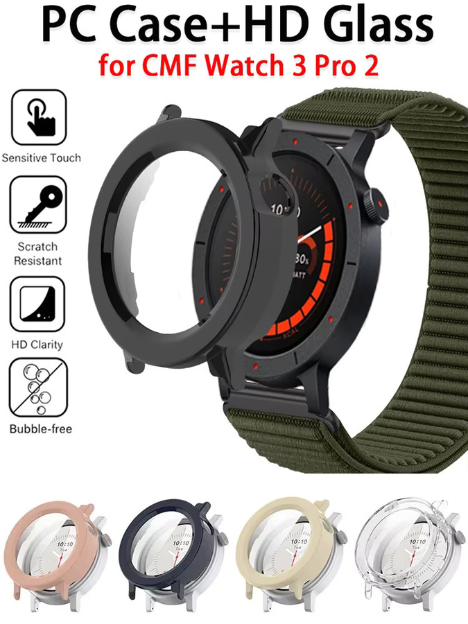 CMF Schutzhülle für CMF Watch 3 Pro und Watch 2 Pro, Edelstahl, Schwarz - Bild 4