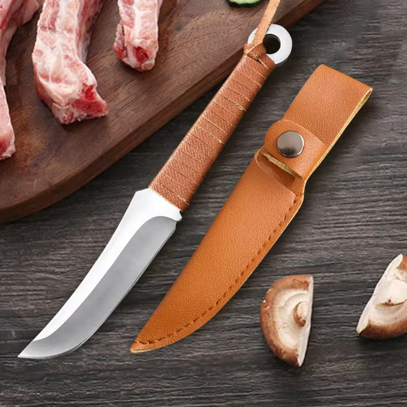 GuanQi Ausbeinmesser aus Edelstahl für Fleisch, Gemüse und Fisch mit Seilgriff - Bild 5