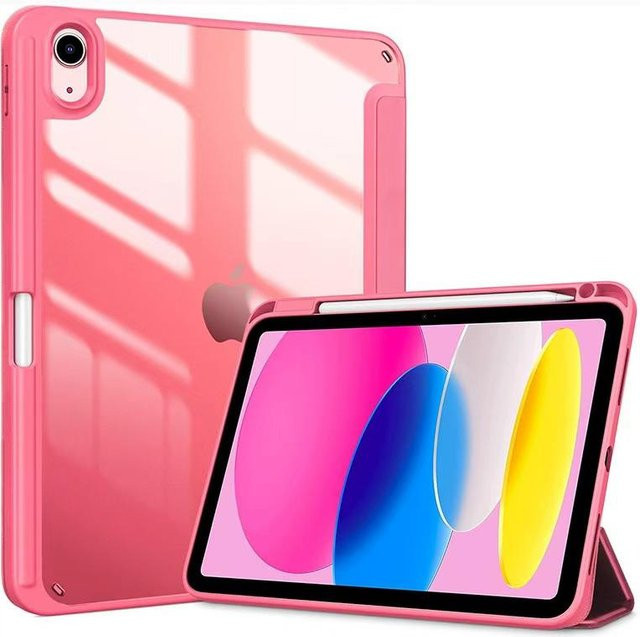 Transparente Tablet-Hülle für iPad 10. Generation 10,9 Zoll und iPad Air M3 M4 11 Zoll mit Stifthalter in Rot - Bild 1