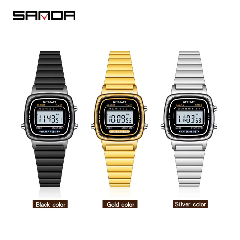 SANDA Armbanduhr Quarz, Gold, Edelstahl, Damen - Bild 2
