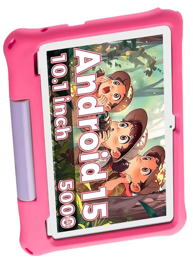 Paitanry Kinder-Tablet 10,1 Zoll mit Android 15, 8GB RAM, 64GB ROM, WiFi6, 5000mAh Akku, Pink - Bild 6