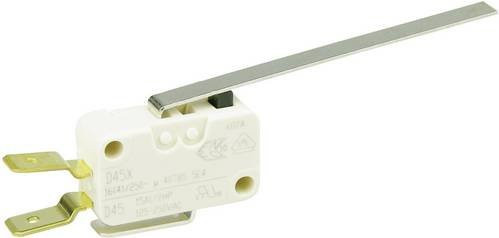 ZF Mikroschalter D459-V3LL, 250 V/AC, 16A, 1 x Ein/(Ein) tastend, Weiß - Bild 1