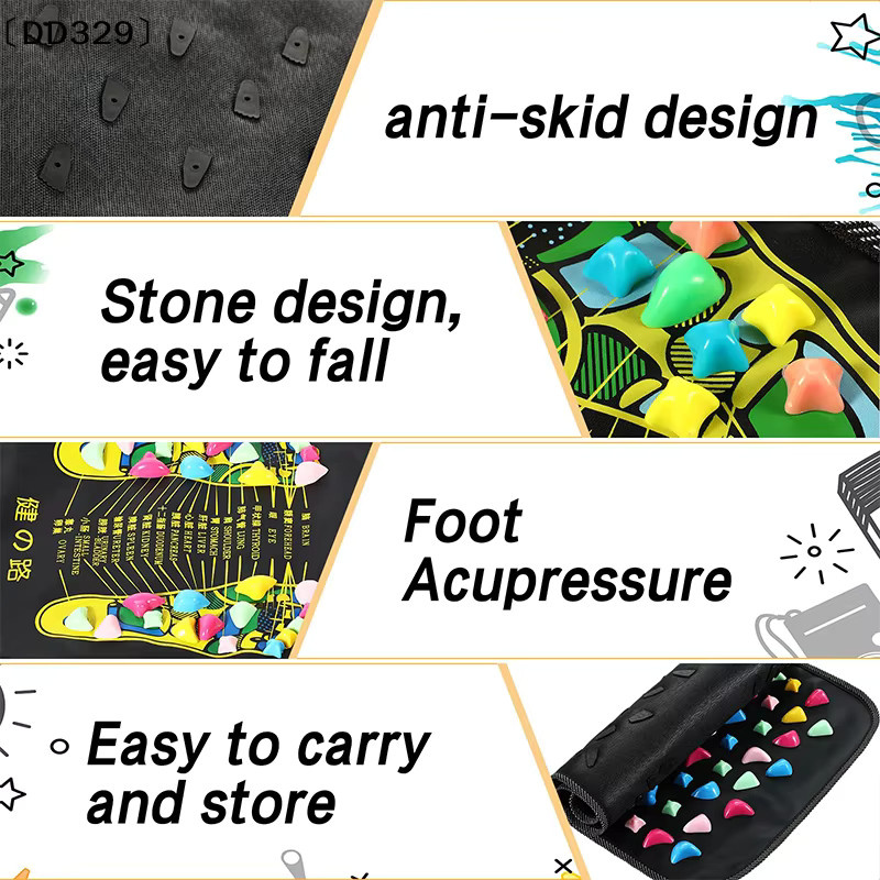 JETTING Fußmassagematte Walk Stone Road zur Reflexzonenmassage und Akupressur in Multicolour - Bild 3