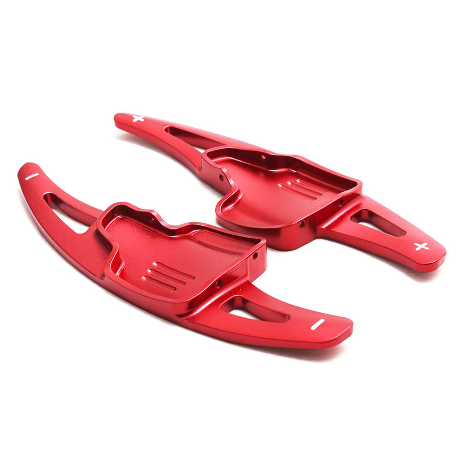 Aluminium Schaltwippen Extender Aufkleber Set für Ford Focus Kuga Ecosport Cooper in Blau und Rot - Bild 2