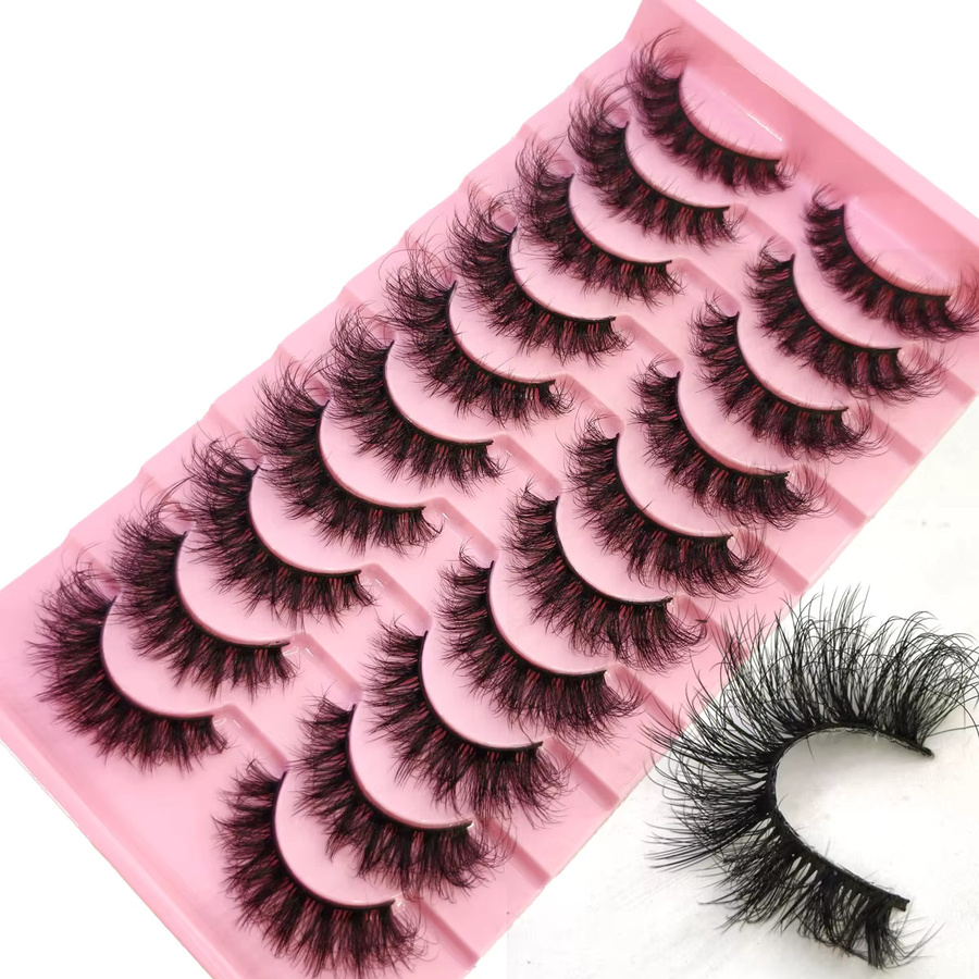Künstliche Wimpern aus Nerz, 10 Paar, natürlich, XH01 - Bild 4