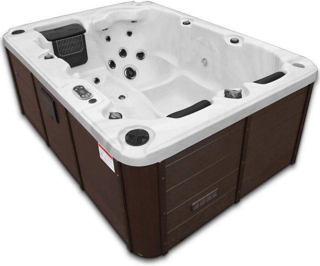 Canadian Spa Whirlpool Montreal Rechteckiger Whirlpool aus Acryl und Edelstahl B/T/H: 213 x 150 x 78 cm - Bild 1