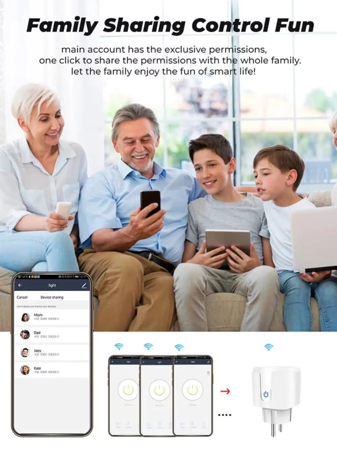 Tuya Zigbee Smart Stecker 20A EU mit Stromüberwachung und Sprachsteuerung für Alexa, Google Home und Yandex in Weiß oder Beige - Bild 4